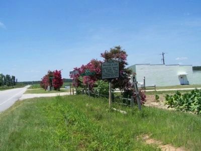 William R. Cox Marker, looking east along US 64A image. Click for full size.