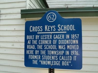 Cross Keys School Marker image. Click for full size.
