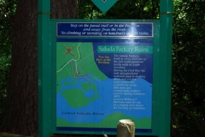 Saluda Factory Ruins Marker image. Click for full size.