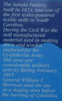 Saluda Factory Ruins Marker image. Click for full size.