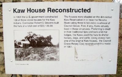 Kaw House Reconstructed Marker image. Click for full size.
