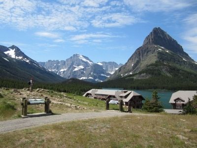 Many Glacier Hotel markers image. Click for full size.