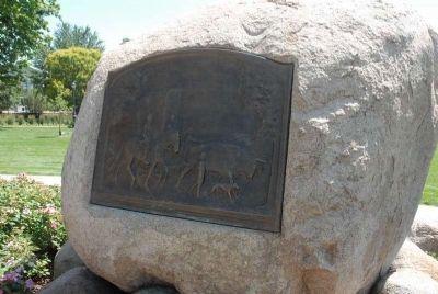 Mormon Trail Bas-Relief Plaque image. Click for full size.
