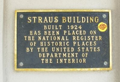 Straus Building Marker image. Click for full size.