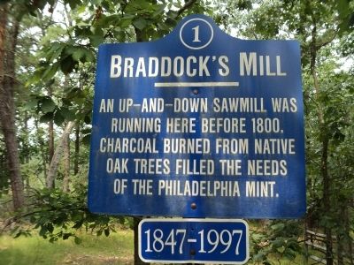 Braddock’s Mill Marker image. Click for full size.