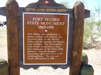 Fort Selden State Monument Marker image. Click for full size.