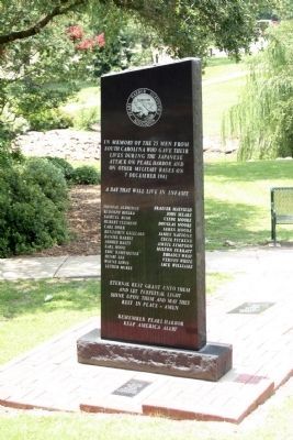 A Tribute To All U.S. Military Personnel On This Day Of Infamy Marker, rear view image. Click for full size.
