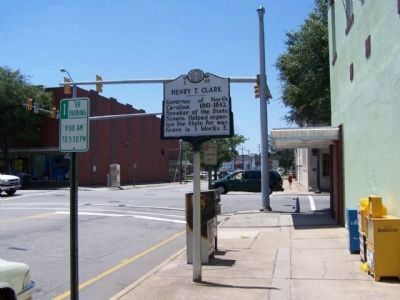 Henry T. Clark Marker,along West St. James Street at Main Street (US 64 Business) image. Click for full size.