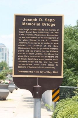 Joseph D. Sapp Memorial Bridge Marker image. Click for full size.
