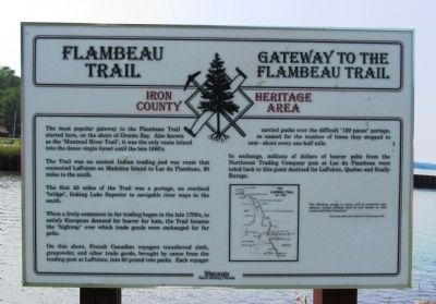Flambeau Trail – Gateway to the Flambeau Trail Marker image. Click for full size.