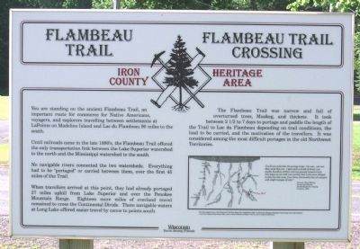 Flambeau Trail – Flambeau Trail Crossing Marker image. Click for full size.
