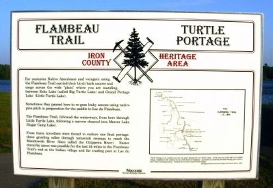 Flambeau Trail – Turtle Portage Marker image. Click for full size.