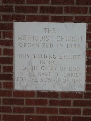 Inscription on Front Side next to main entrance image. Click for full size.