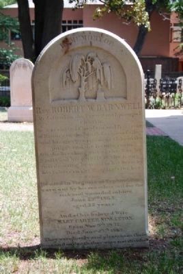 Rev. Robert W. and Mary S. Barnwell Tombstone image. Click for full size.