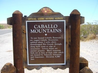 Caballo Mountains Marker image. Click for full size.