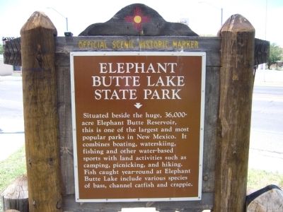 Elephant Butte Lake State Park Marker image. Click for full size.