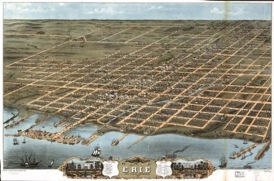 Bird's eye view of the city of Erie image. Click for full size.