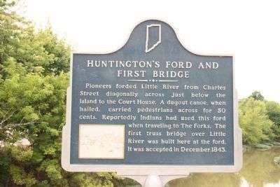 Huntington's Ford and First Bridge Marker image. Click for full size.