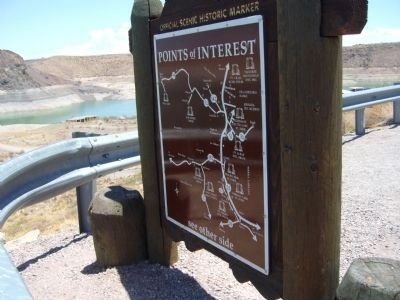 Rear of Elephant Butte Dam Marker image. Click for full size.