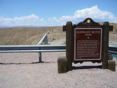 Elephant Butte Dam Marker image. Click for full size.