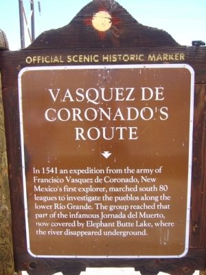 Vsquez de Coronados Route Marker image. Click for full size.