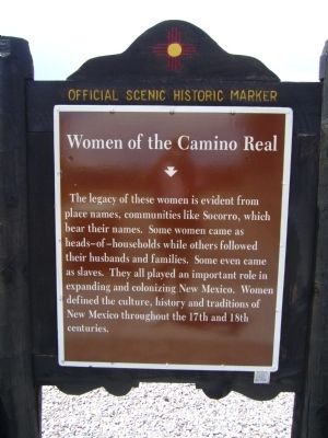 <i>Rear of </i> Women of the Camino Real Marker image. Click for full size.