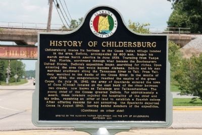 History Of Childersburg Marker (Side A). Click for full size. History Of Childersburg Marker (Side A) image. Click for full size.