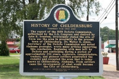 History Of Childersburg Marker (Side B) image. Click for full size.