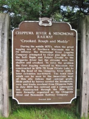 Chippewa River & Menomonie Railway Marker image. Click for full size.