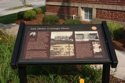 Latta Library: A Carnegie Library Marker image. Click for full size.
