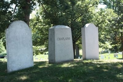 Chaplains Hill markers, reverse of three of the markers image. Click for full size.