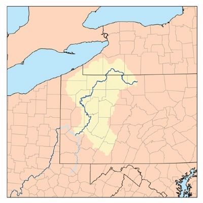 Map of the Allegheny River watershed.. Click for full size. Map of the Allegheny River watershed. image. Click for full size.