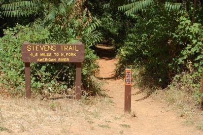 The Stevens Trail Trailhead Located at Colfax. image. Click for full size.