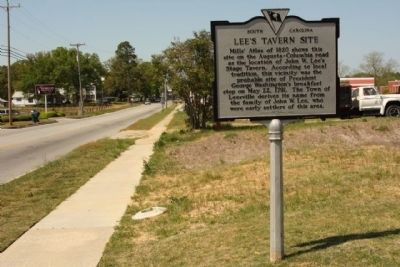 Lee's Tavern Site Marker, looking west along Columbia Avenue image. Click for full size.
