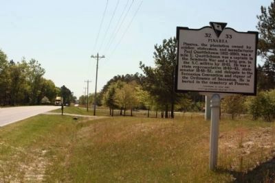 Pinarea Marker, looking south along Fairview Road (U.S. 178) image. Click for full size.