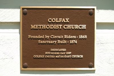 Colfax Methodist Church Marker image. Click for full size.