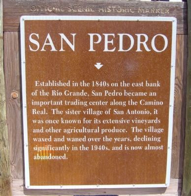 San Pedro Marker image. Click for full size.
