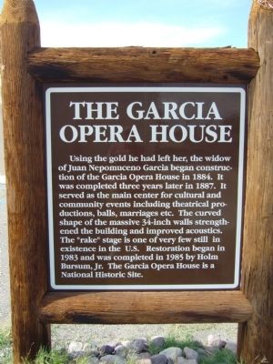 The Garcia Opera House Marker image. Click for full size.