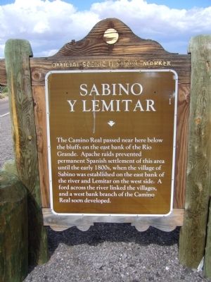 Sabino Y Lemitar Marker image. Click for full size.