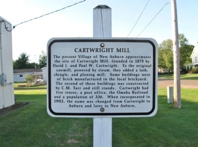 Cartwright Mill Marker. Click for full size. Cartwright Mill Marker image. Click for full size.