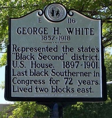 George H. White Marker. Click for full size. George H. White Marker image. Click for full size.