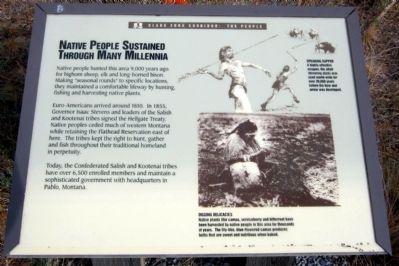 Native People Sustained Through Many Millennia Marker image. Click for full size.