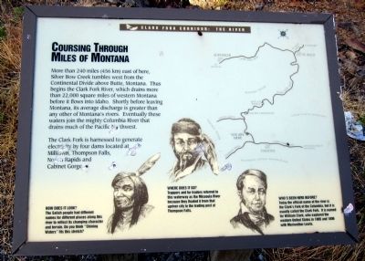 Coursing Through Miles Of Montana Marker image. Click for full size.
