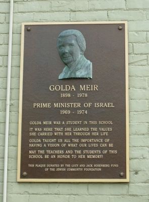 Golda Meir Marker image. Click for full size.