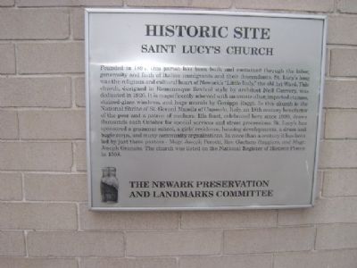 Saint Lucy's Church Marker image. Click for full size.