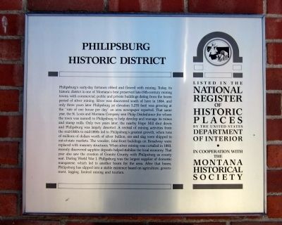 Philipsburg Historic District Marker image. Click for full size.