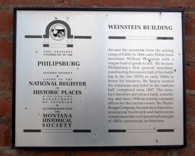 Weinstein Building Marker image. Click for full size.