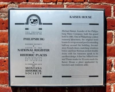 Kaiser House Marker image. Click for full size.