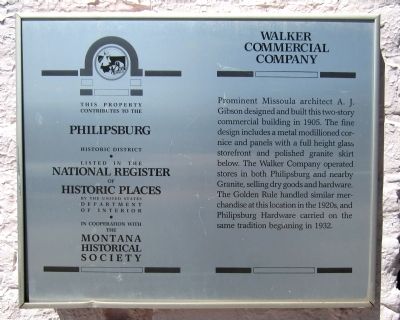 Walker Commercial Building Marker image. Click for full size.