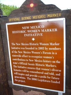 New Mexico Historic Women Marker Initiative image. Click for full size.